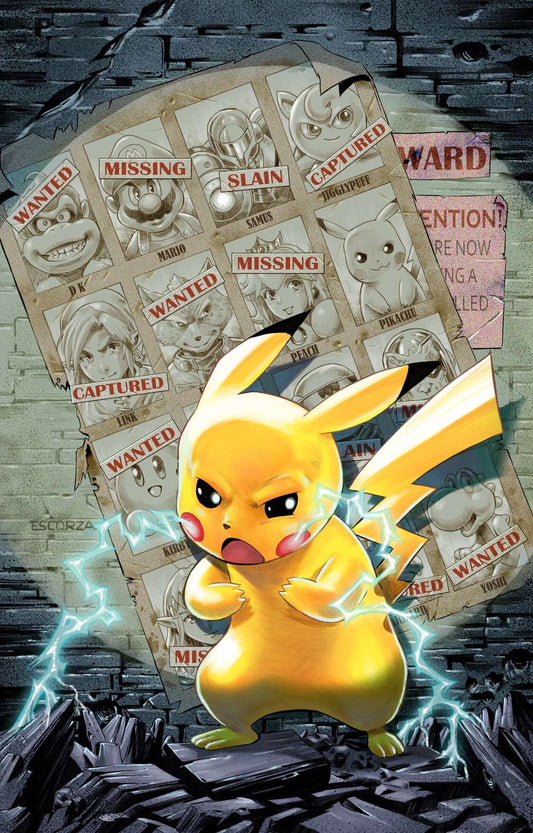 SUPER SMASH BROS PIKACHU HOMAGE LTD 100 EXCLUSIVE VAR NYCC 2025 ESCORZA BROTHERS
