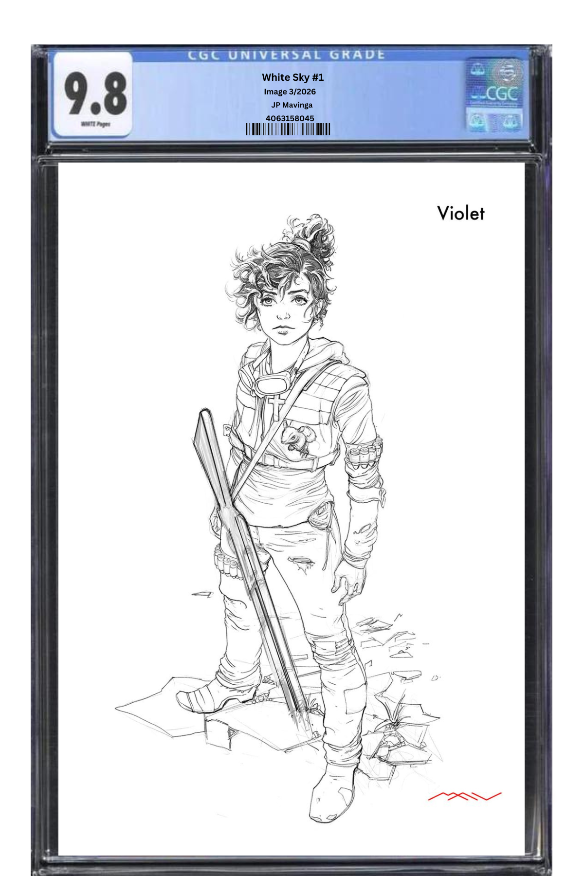 WHITE SKY #1 2ND PRINT VIOLET SKETCH LTD 666 W/COA JP MAVINGA