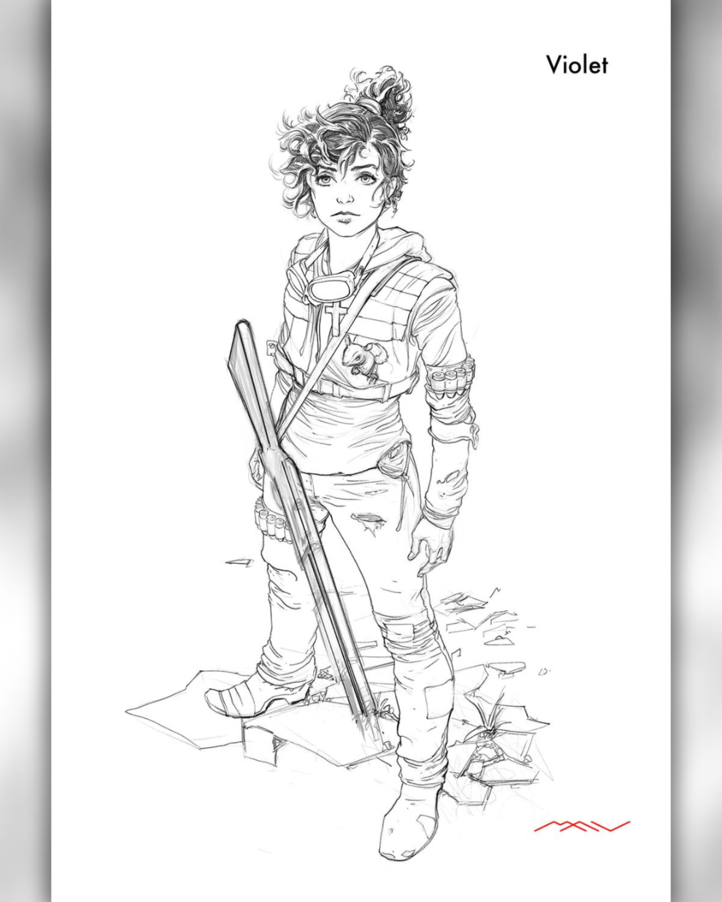 WHITE SKY #1 2ND PRINT VIOLET SKETCH LTD 666 W/COA JP MAVINGA