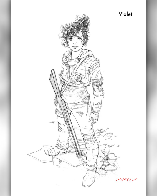 WHITE SKY #1 2ND PRINT VIOLET SKETCH LTD 666 W/COA JP MAVINGA