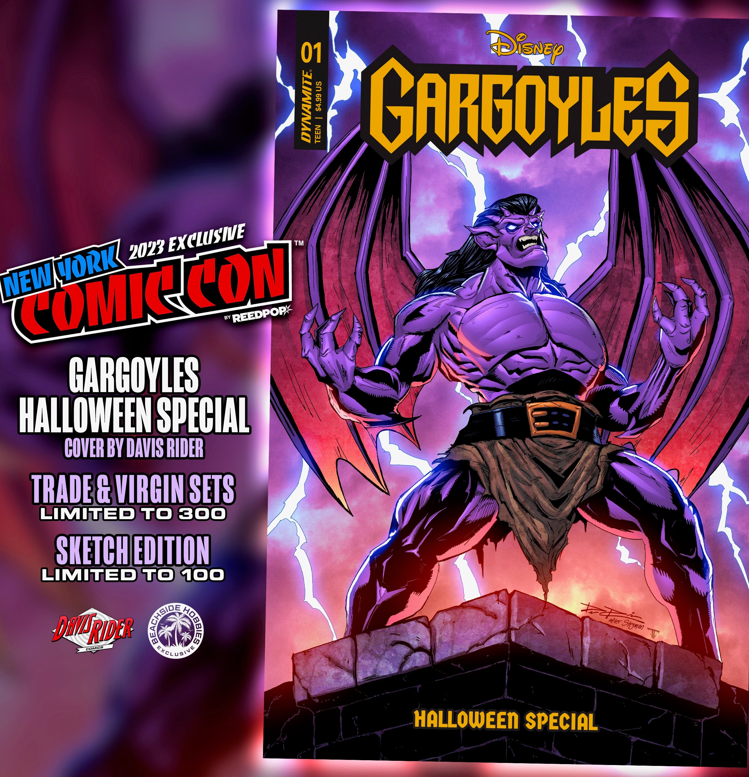 【新品同様・帯付き】Gargoyle 鬼書 Gothic Winged Gargoyle On Warning Protected By Gargoyles